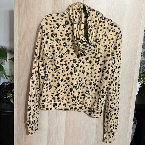 Love, fire Tan Leopard Mask Hooded Sweatshirt - Picture 3 of 5